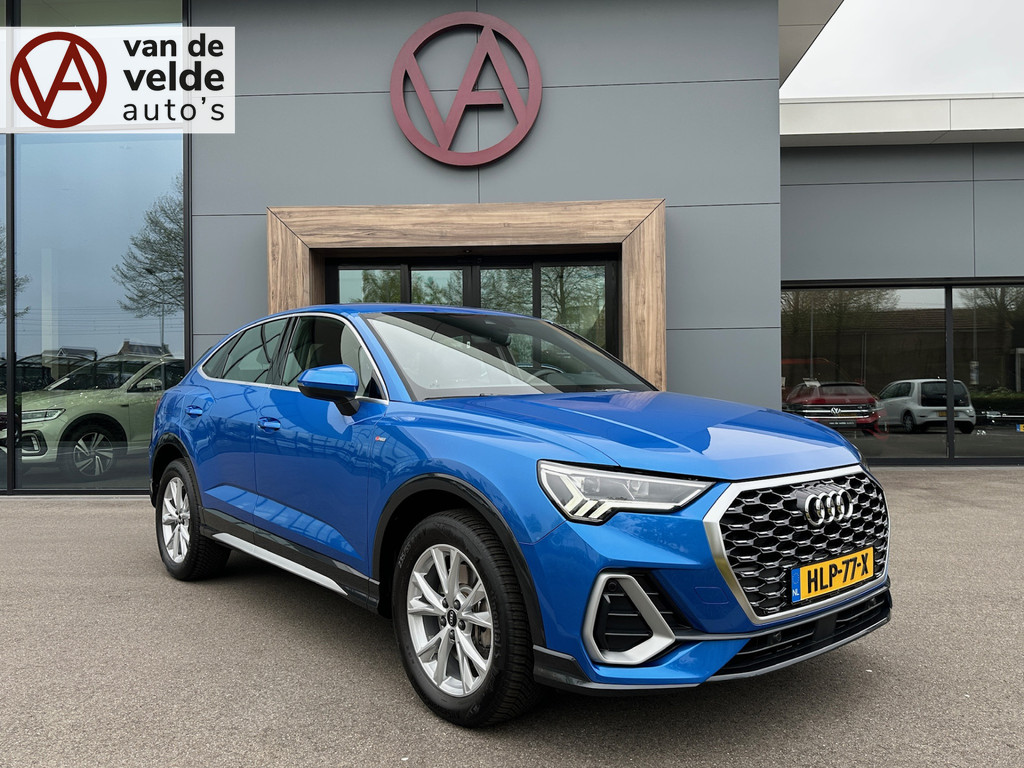 tweedehands Audi Q3 Sportback 45 TFSIe S-line | Keyless | Dode hoek | Adapt. Cruise | Elek. kofferklep | Unieke km. | Rijklaar incl. garantie   – beschikbaar bij Van de Velde Auto’s