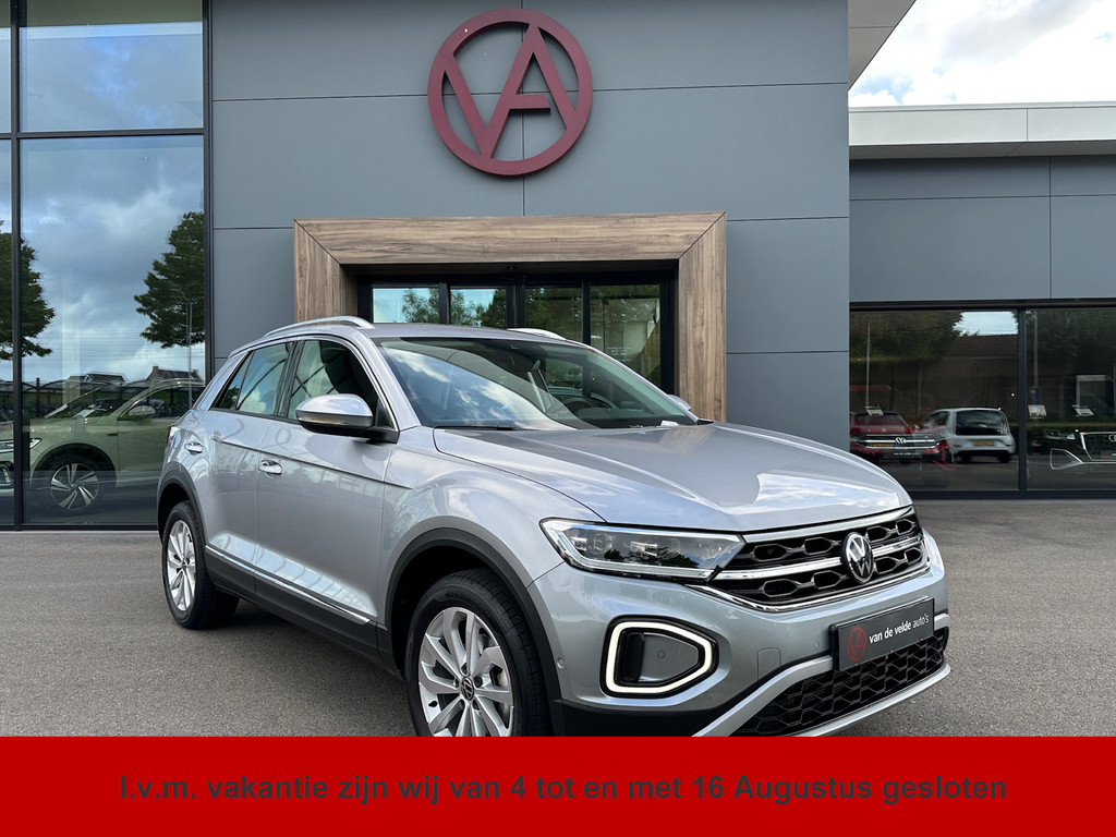 tweedehands Volkswagen T-Roc 1.5 TSI 150pk DSG Style | Dode hoek | Camera | Keyless | Elek. Achterklep | Rijklaar incl. garantie   – beschikbaar bij Van de Velde Auto’s